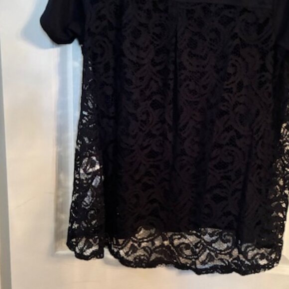 Soft Black T-Shirt with Lace Back - EUC - Picture 7 of 10